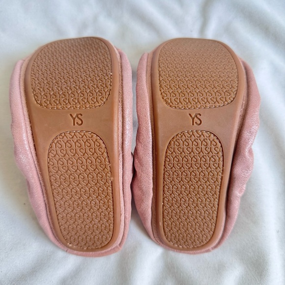 YS YOSI SAMRA Scarlet Two Tone Foldable Ballet Flats Size 8 / 6Y Rose Cloud - Picture 8 of 9